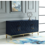 Junior Navy Blue Lacquer w/ Gold Plated Sideboard