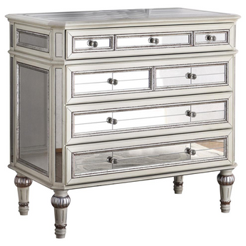 Emory Antique Cream With Mirrored Hall Chest