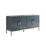 Junior Grey Lacquer w/ Gold Plated Sideboard