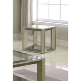 Pascual Dull Gold With Antique Mirrored End Table