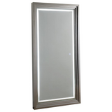 Stainless Steel Oversized 71" Floor Mirror With LED Light