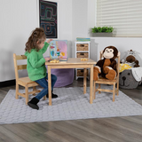 AdventureLand™Kids Solid Hardwood Table and Chair Set - Natural