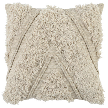 Patan 100% Cotton 22” Throw Pillow, Natural