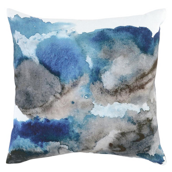 Laguna 100% Cotton 20” Throw Pillow, Blue