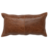 Cheyenne 100% Leather 14" x 26" Throw Pillow, Brown