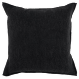 Matilda 100% Cotton 18” Stonewashed Throw Pillow, Black