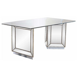 Nicolette Mirrored Silver 72" Dining Table