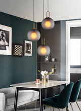 Postmodern ins Pendant Lights Luxury Restaurant Lamps Nordic Bar Bedroom Bedside Glass Ball Single Hanging Lamp