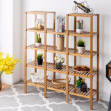 Multifunctional Bamboo Bookshelf Bookcase Flower Plant Stand Display Storage Rack Unit Closet Home Furniture