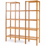 Multifunctional Bamboo Bookshelf Bookcase Flower Plant Stand Display Storage Rack Unit Closet Home Furniture