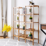 Multifunctional Bamboo Bookshelf Bookcase Flower Plant Stand Display Storage Rack Unit Closet Home Furniture