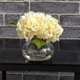 Blooming Hydrangea with Vase - Natural