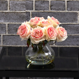 Rose Arrangement with Vase - Pink