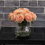 Rose Arrangement with Vase - Orange