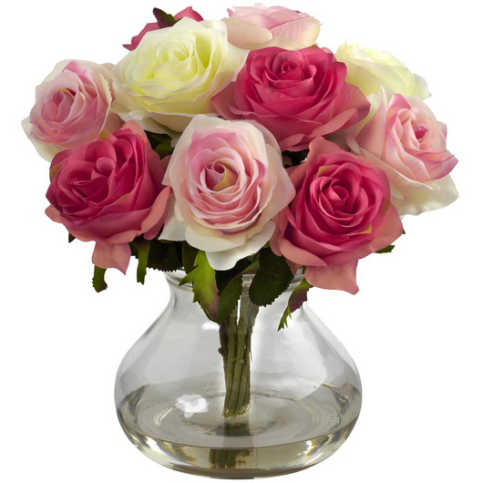 Rose Arrangement with Vase - Multi