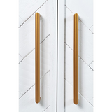 Gramercy Mid-Century Modern Chevron Three Door 60" Accent Cabinet in Blanc White