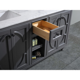 Odyssey - 60 - Maple Grey Cabinet + Matte White VIVA Stone Solid Surface Countertop