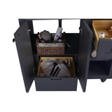 Odyssey - 36 - Maple Grey Cabinet + Matte Black VIVA Stone Solid Surface Countertop