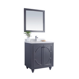 Odyssey - 30 - Maple Grey Cabinet + White Carrara Marble Countertop