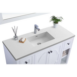 Odyssey - 48 - White Cabinet + Matte White VIVA Stone Solid Surface Countertop