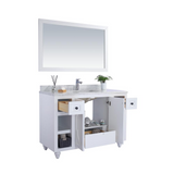 Odyssey - 48 - White Cabinet + Matte White VIVA Stone Solid Surface Countertop