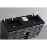 Odyssey - 60 - Maple Grey Cabinet + Matte Black VIVA Stone Solid Surface Countertop
