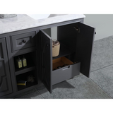 Odyssey - 60 - Maple Grey Cabinet + Matte Black VIVA Stone Solid Surface Countertop