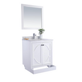 Odyssey - 30 - White Cabinet + White Stripes Marble Countertop