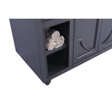 Odyssey - 48 - Maple Grey Cabinet + Matte White VIVA Stone Solid Surface Countertop