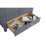Wilson 36 - Grey Cabinet + Matte White VIVA Stone Solid Surface Countertop
