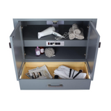 Wilson 36 - Grey Cabinet + Matte White VIVA Stone Solid Surface Countertop