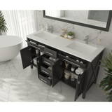 Wimbledon - 60 - Espresso Cabinet + Matte White VIVA Stone Solid Surface Countertop