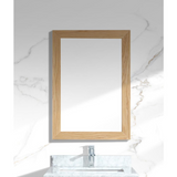 Fully Framed 24" California White Oak Mirror