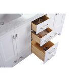 Wilson 60 - White Cabinet + Matte White VIVA Stone Solid Surface Countertop