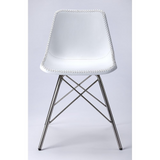 Inland White Leather Side Chair