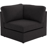Marta Modular Sectional Sofa with Ottoman in Dark Gray Linen