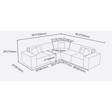Jenson Modular Sectional Sofa in Beige Linen