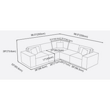 Jenson Modular Sectional Sofa in Dark Gray Linen