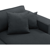 Ermont Sofa with Reversible Chaise in Dark Gray Linen