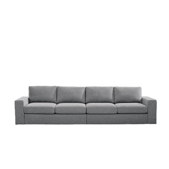 London 4 Seater Sofa in Light Gray Linen