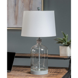 Veda Gray Mason Jar Table Lamp