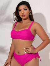 Malina Plus Size Twist Front Tied Bikini Set