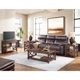 Stockbridge 4-Piece Wood Living Room Set with 45"L Coffee Table, Two Square 2 -Shelf End Tables and TV/ Sofa Console Table