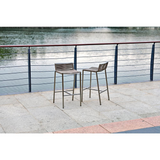 Stone Outdoor Barstool, With Back, Set of 4