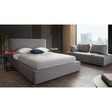 Cloud 43" Low Profile Eastern King Bed in Grey Fabric
