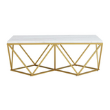Conner 2Pc Occasional Table Set in Gold-Coffee Table & End Table