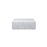 Miami White Marble Coffee Table With Casters