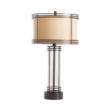 Aspen 34"H Brown/Bronze Metal + Glass Table Lamp