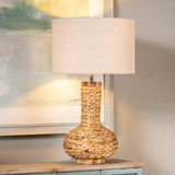 Captiva Bay 30" Brown/Bronze Wicker Table Lamp