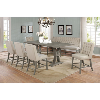 Oxford 7Pc Dining Set - Counter Height Dining Table with 18